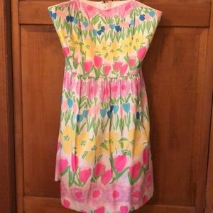 Lilly Pulitzer strapless spring flower dress